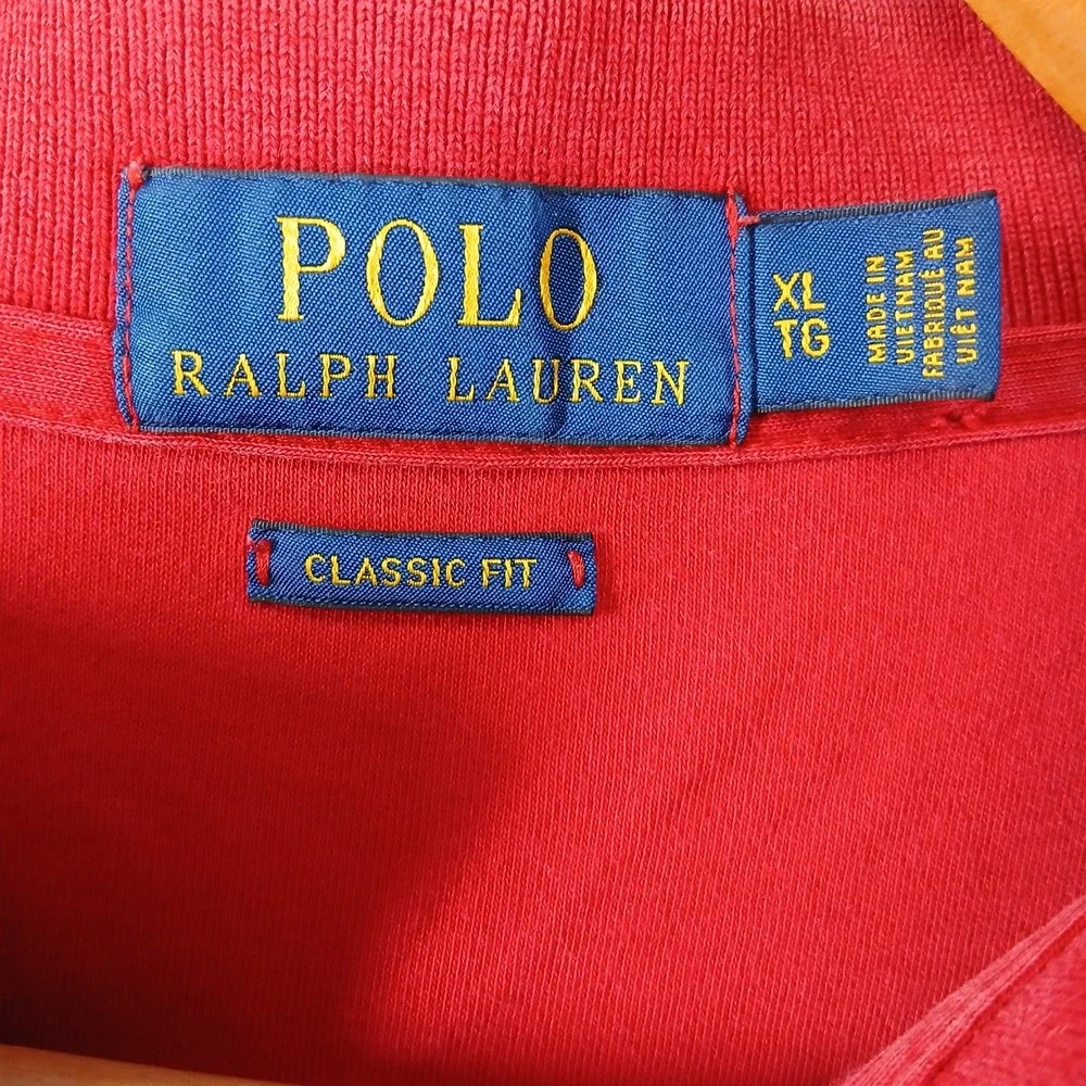 Polo Ralph Lauren Classic‎ Fit Red Pique Short Sleeve Polo Shirt XL